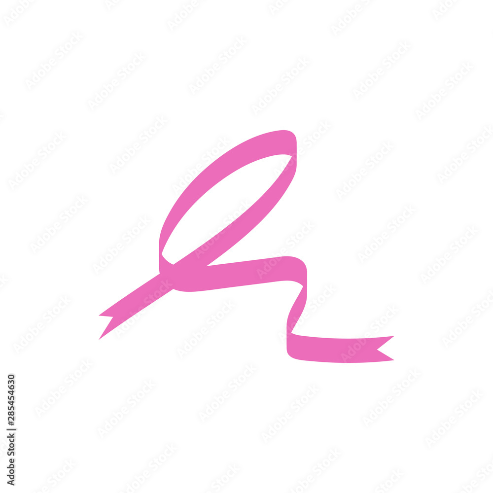 Pink ribbon graphic design template vector isolated illustration Pink ribbon graphic design template vector isolated illustration