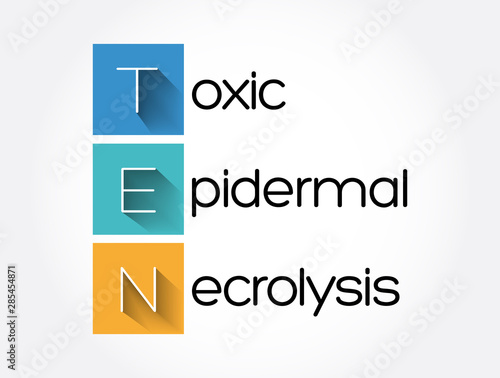 TEN - Toxic Epidermal Necrolysis acronym, medical concept background