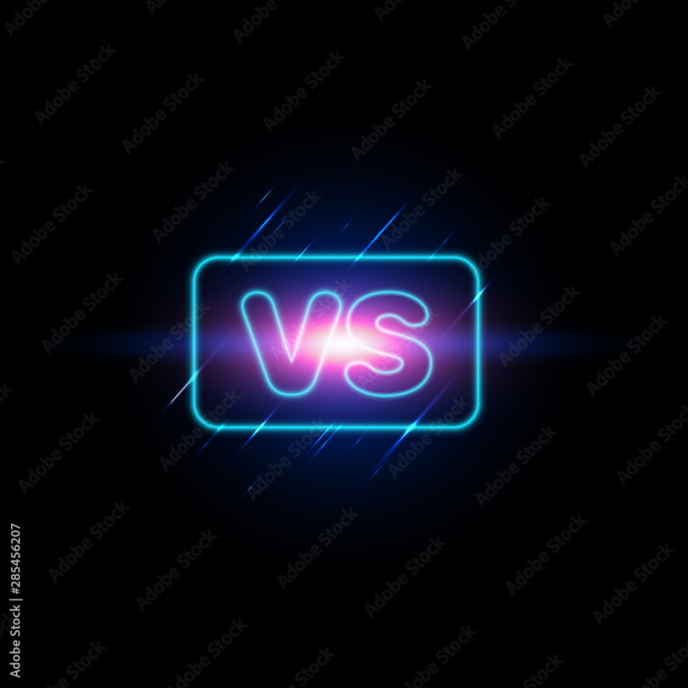 Versus screen. Modern versus background with luxury style. Challenge composition with neon effect. Versus screen. Modern versus background with luxury style. Challenge composition with neon effect.