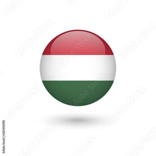 Hungary flag round glossy Free Download Hungary flag round glossy - GFXLoad