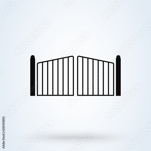Gate Simple vector modern icon design illustration.