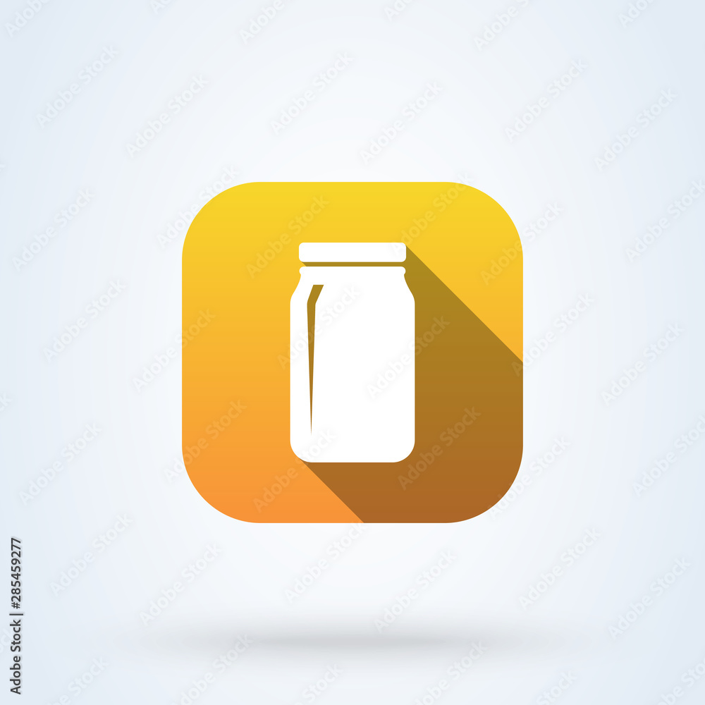 Jar Simple vector modern icon design illustration. Jar Simple vector modern icon design illustration.