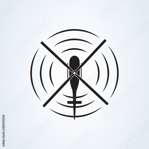helicopter top view. Simple vector modern icon design illustration.