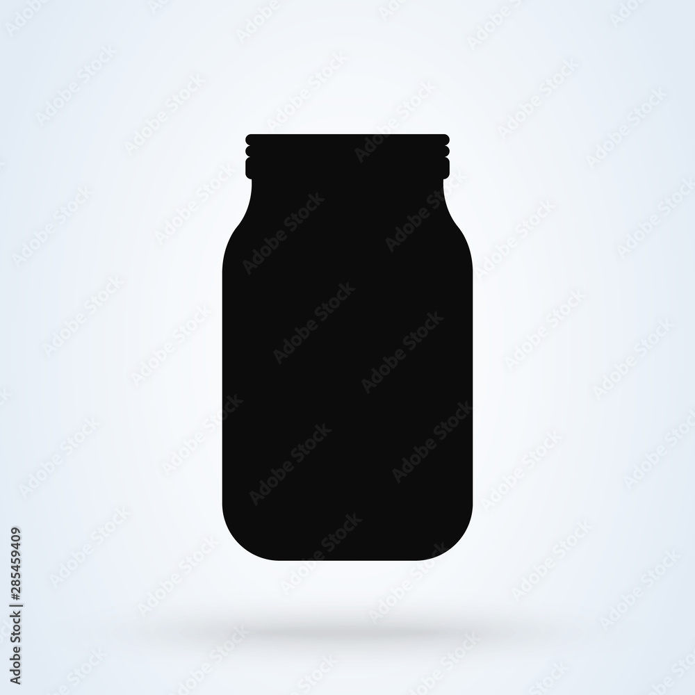Jar Simple vector modern icon design illustration. Jar Simple vector modern icon design illustration.