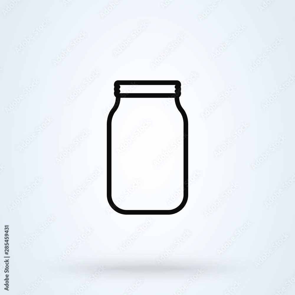Jar Simple vector. line art modern icon design illustration. Jar Simple vector. line art modern icon design illustration.