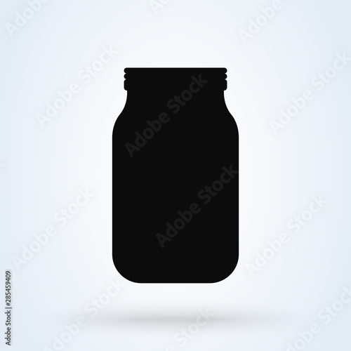 Jar Simple vector modern icon design illustration.