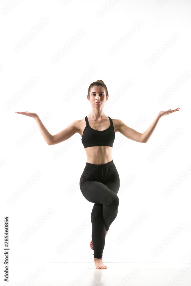 girl doing gymnastic exercises 