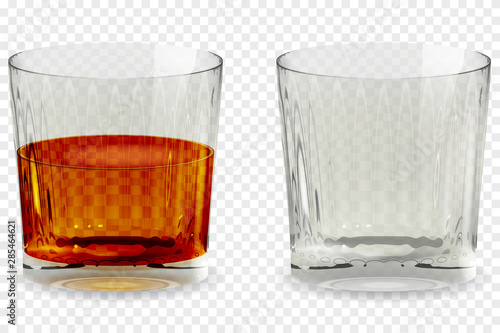 Whiskey snifter glass transparent icon vector illustration