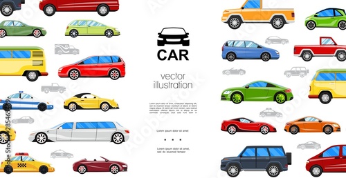 Flat Colorful Automobiles Template