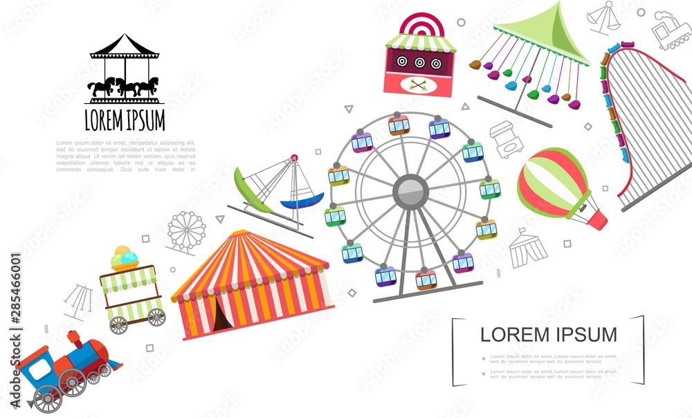 Flat Amusement Park Template Flat Amusement Park Template