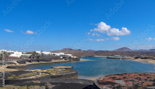 La Santa Sport has two beautiful beaches. Unusual nature of Canarias, Lanzarote photo