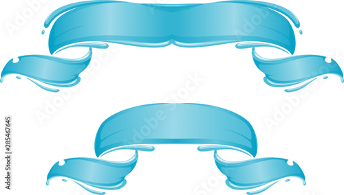 Water Banner Label Set