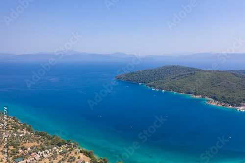 Fototapeta Naklejka Na Ścianę i Meble -  Aerial view of Ören - Turkey with beautiful blue sea