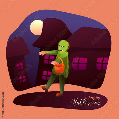 Happy halloween social media banner template