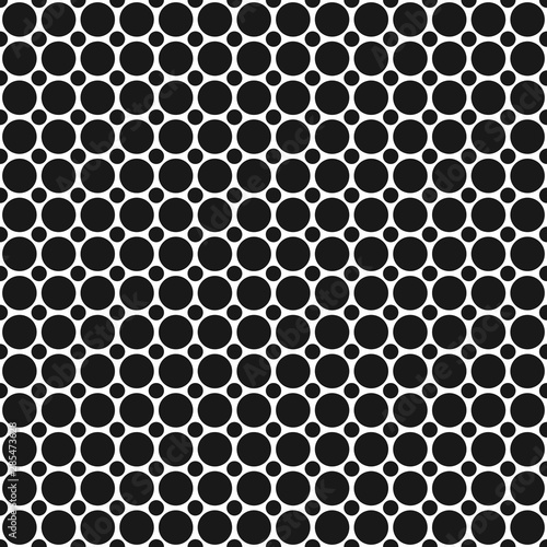 Monochrome halftone dot pattern background - abstract geometric vector graphic design