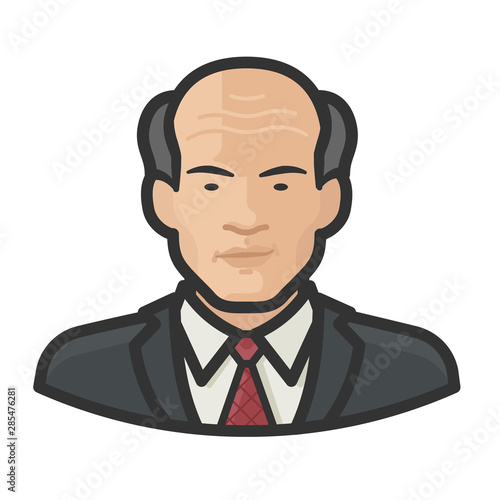 aging middle age asian male avatar icon