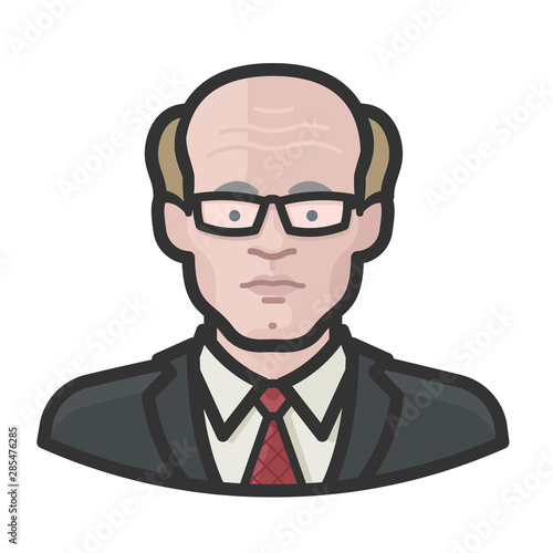 aging middle age white male avatar icon