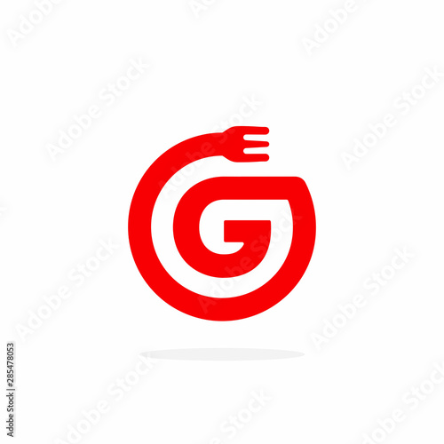 Vector Fork Letter G Logo Design