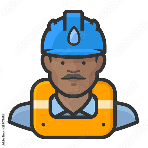 gas works black male avatar icon