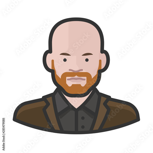 ginger bald beard man avatar icon