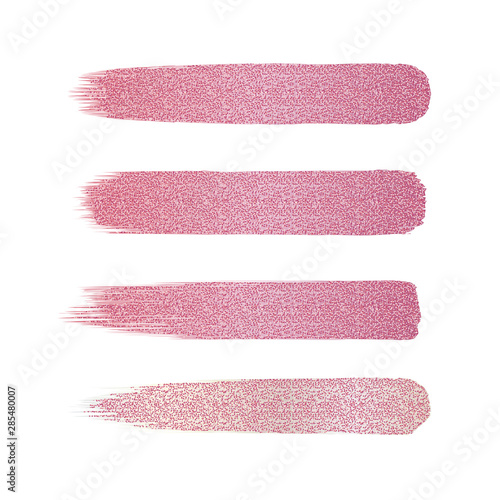 set of pink glitter brush