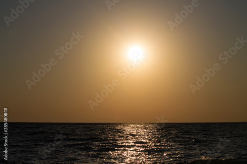 Fototapeta Naklejka Na Ścianę i Meble -  sunset over the sea romantic evening in the tropics