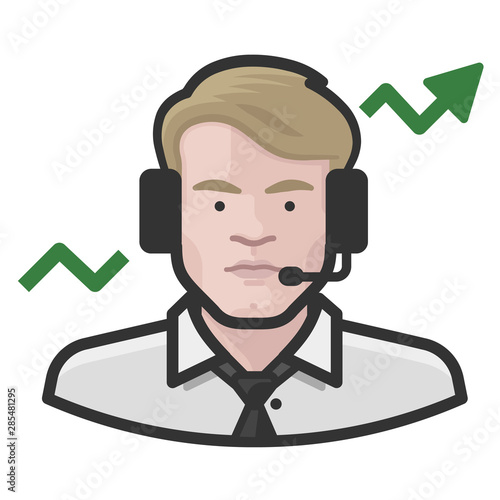 stock broker white male avatar icon