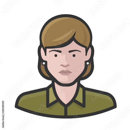 woman shorthair earrings avatar icon