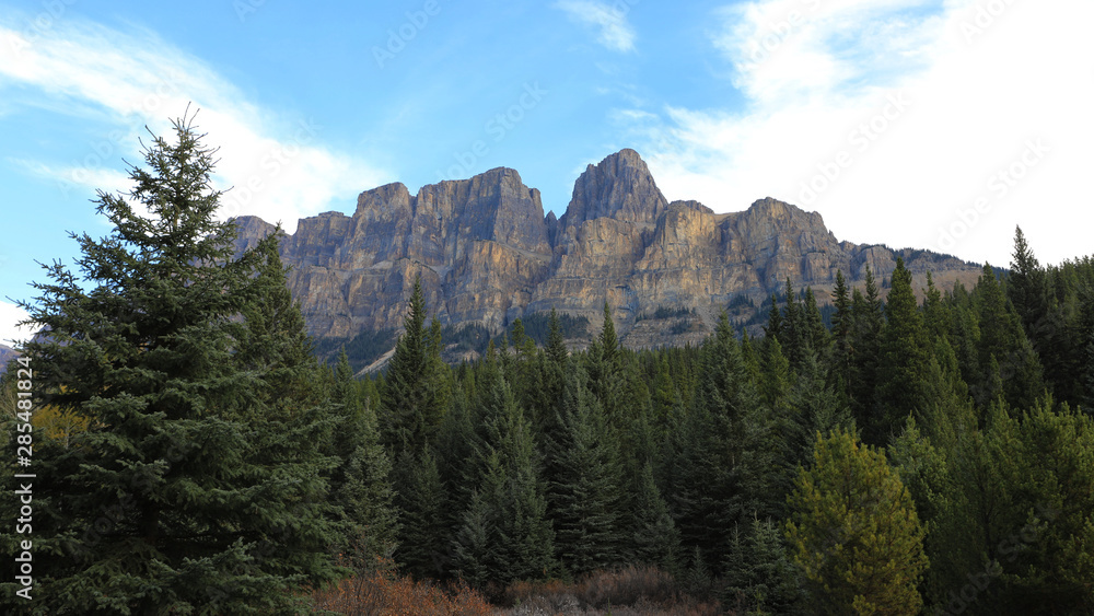 Castle Mountain view in Banff National Park, Canada