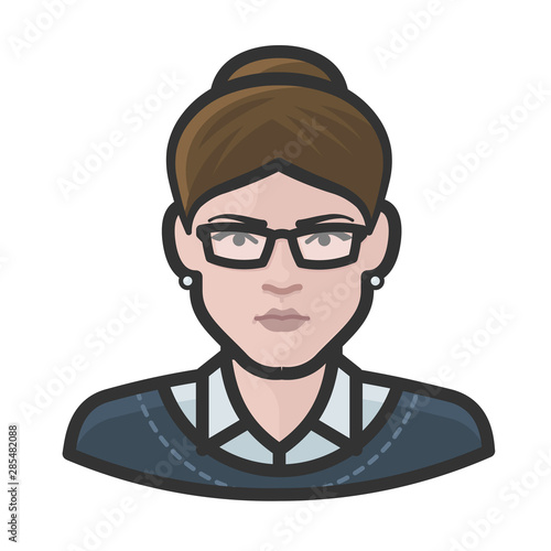 average people white female avatar icon