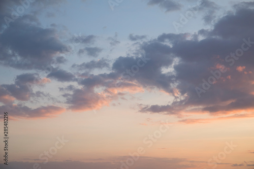 Dramatic sunset and sunrise morning evening twilight sky.