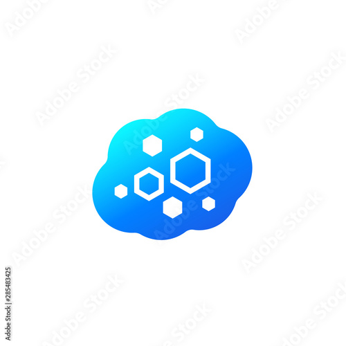 nano substance, vector icon on white