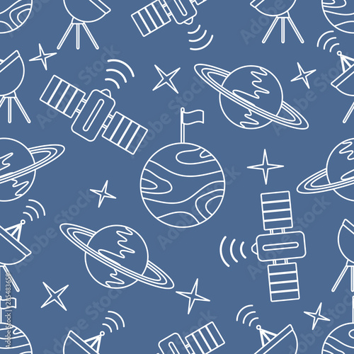 Space vector seamless pattern Astronomy Science