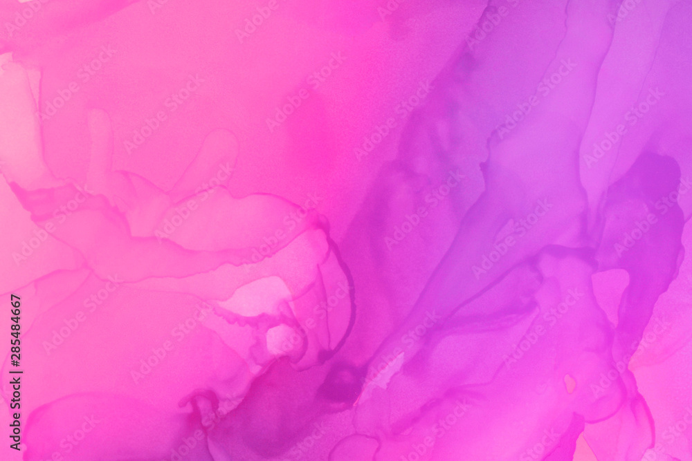 Fototapeta premium Colorful hand painted alcohol ink background. Abstract delicate texture. Contemporary wallpaper.