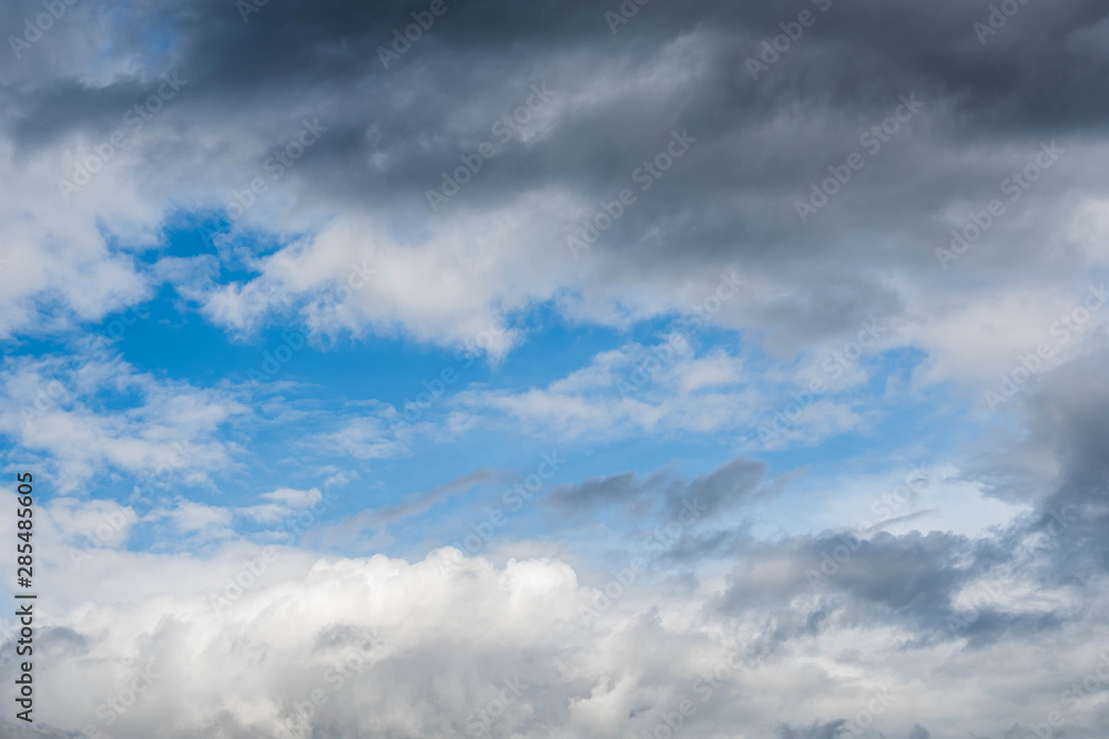 Clouds near sunset before rain blue sky Clouds near sunset before rain blue sky