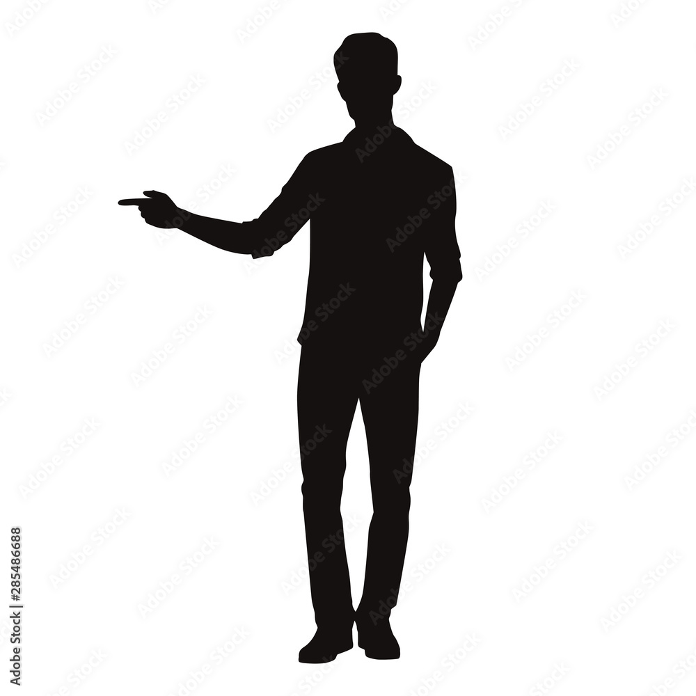 Man Pointing Silhouette Man Pointing Silhouette