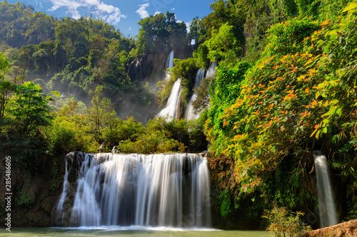 Large tropical waterfall