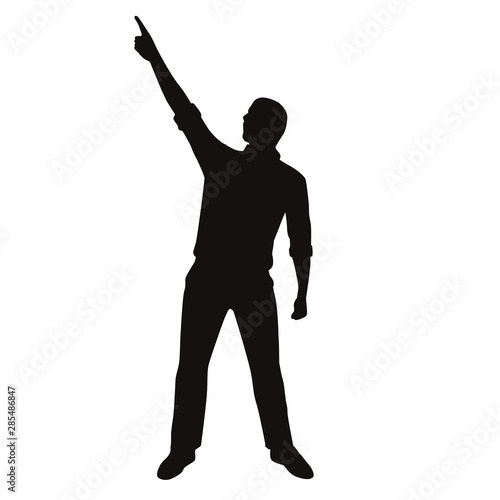 Man Pointing Silhouette