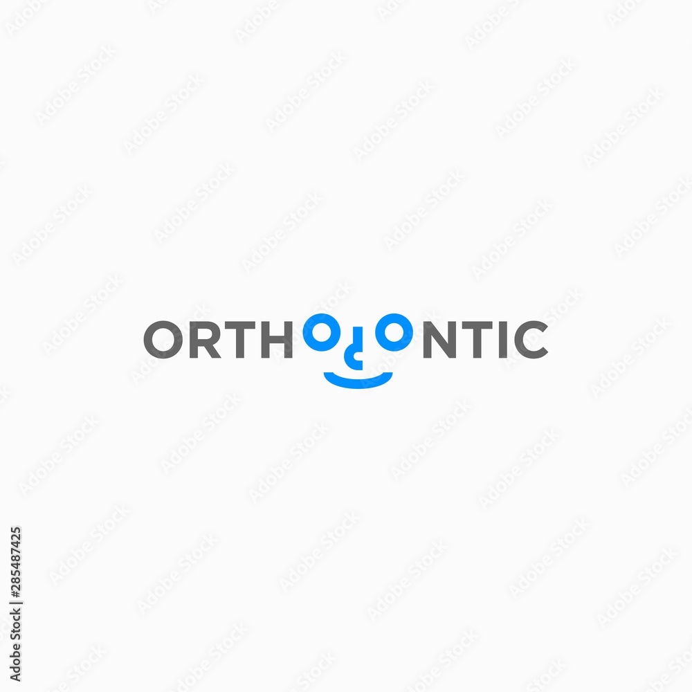 modern orthodontic logo design inspiration . orthodontic logo template . logotype