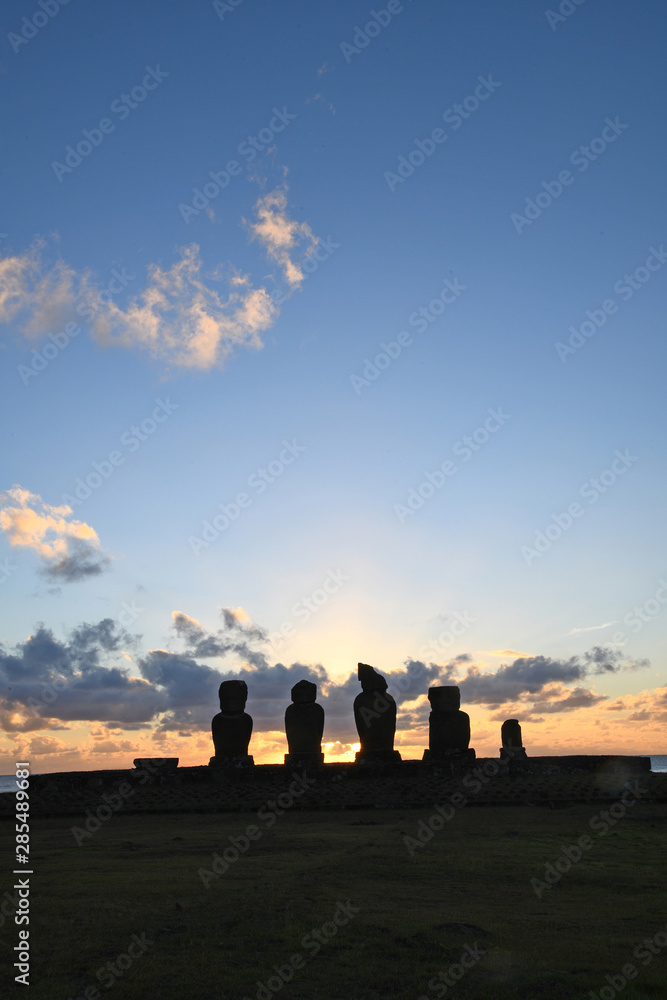 Sunset at Ahu Tahai from Easter Island