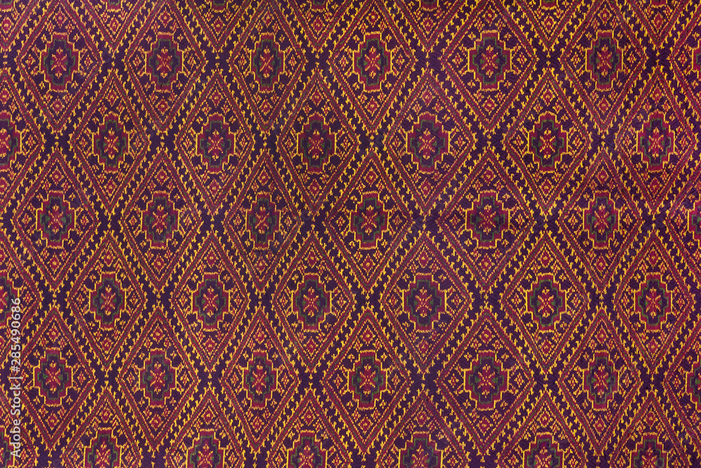 Thai silk fabric pattern.