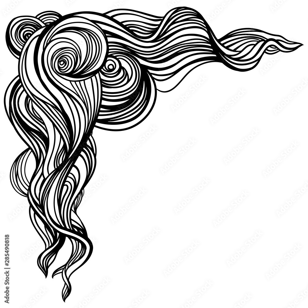 Obraz premium Abstract outline drawing