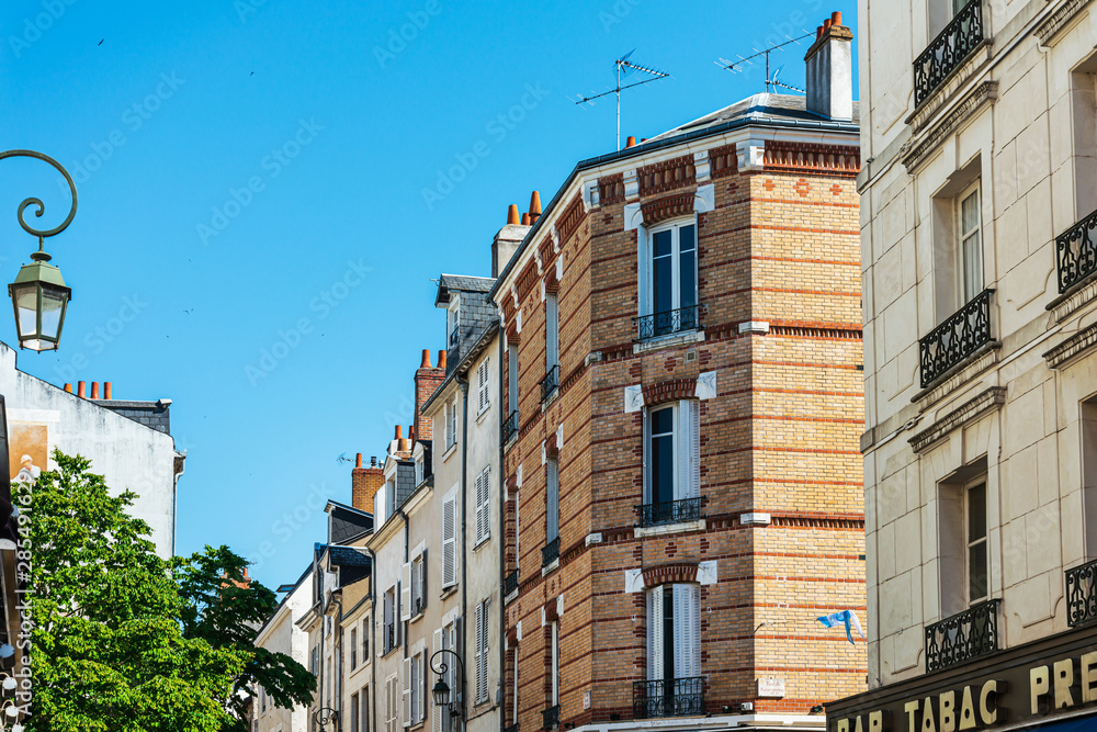 ORLEANS, FRANCE - May 8, 2018: Antique building view in Old Town Orleans, France