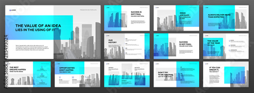 Business power point presentation templates set. Use for modern keynote presentation background, ppt layout, brochure design, website slider, landing page, annual report, company profile.