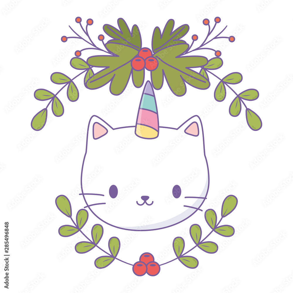 Unicorn cat cartoon vector design Unicorn cat cartoon vector design