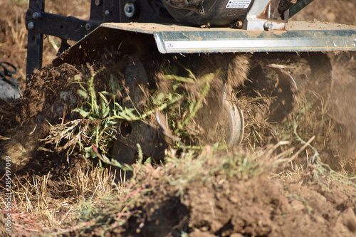 Rototiller used in Yard photo