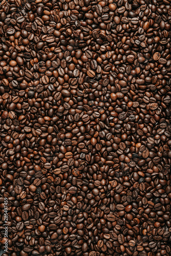 Coffee beans background with copy space