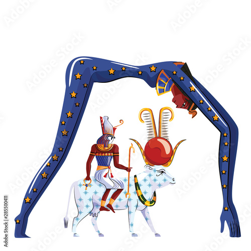 Ancient Egypt legend cartoon vector