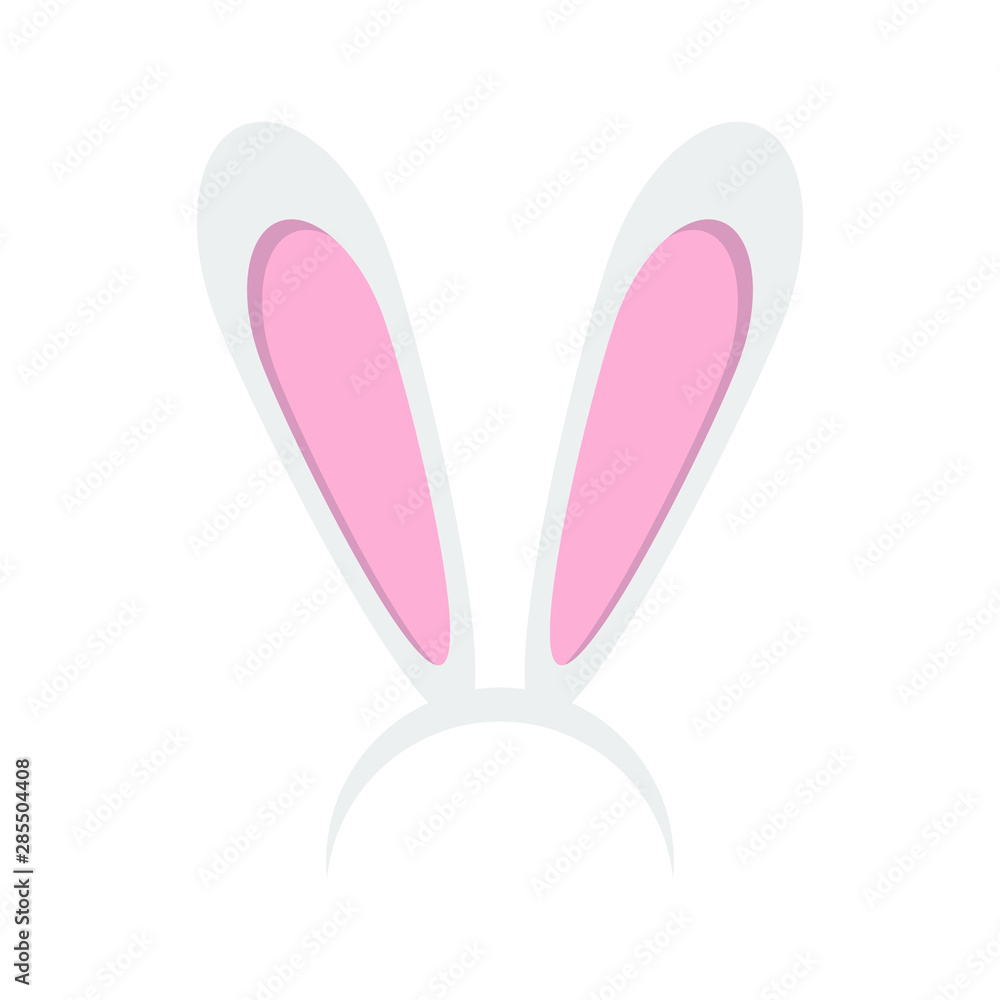 Rabbit ears vector design illustration isolated on white background