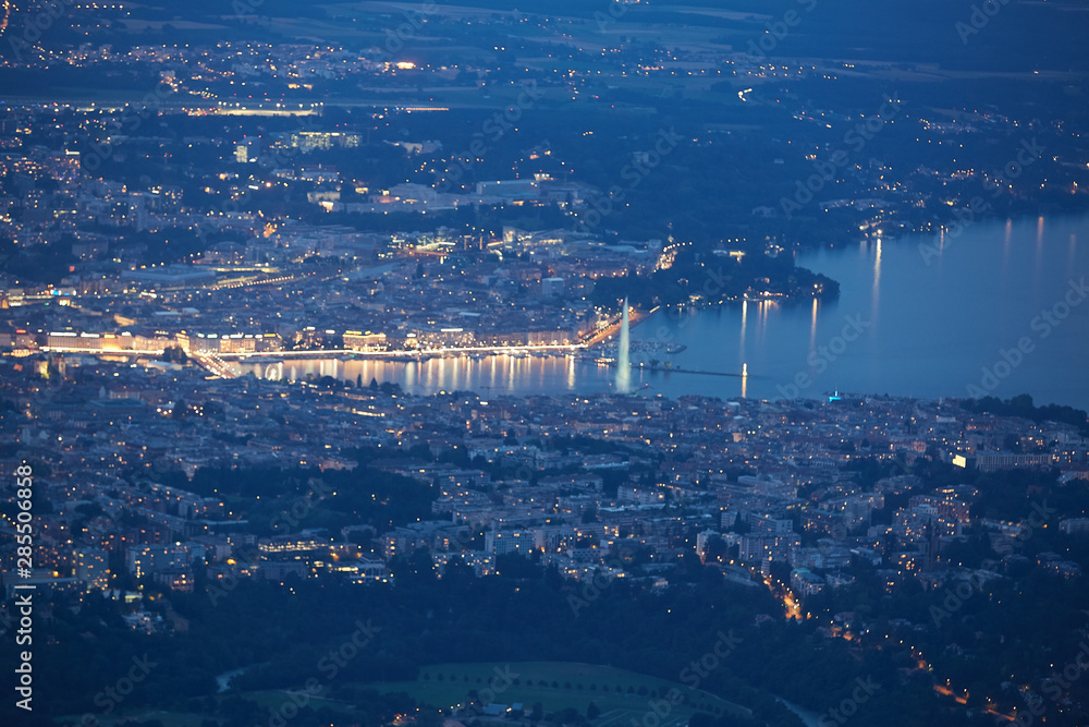 Geneva Skyline at dawn